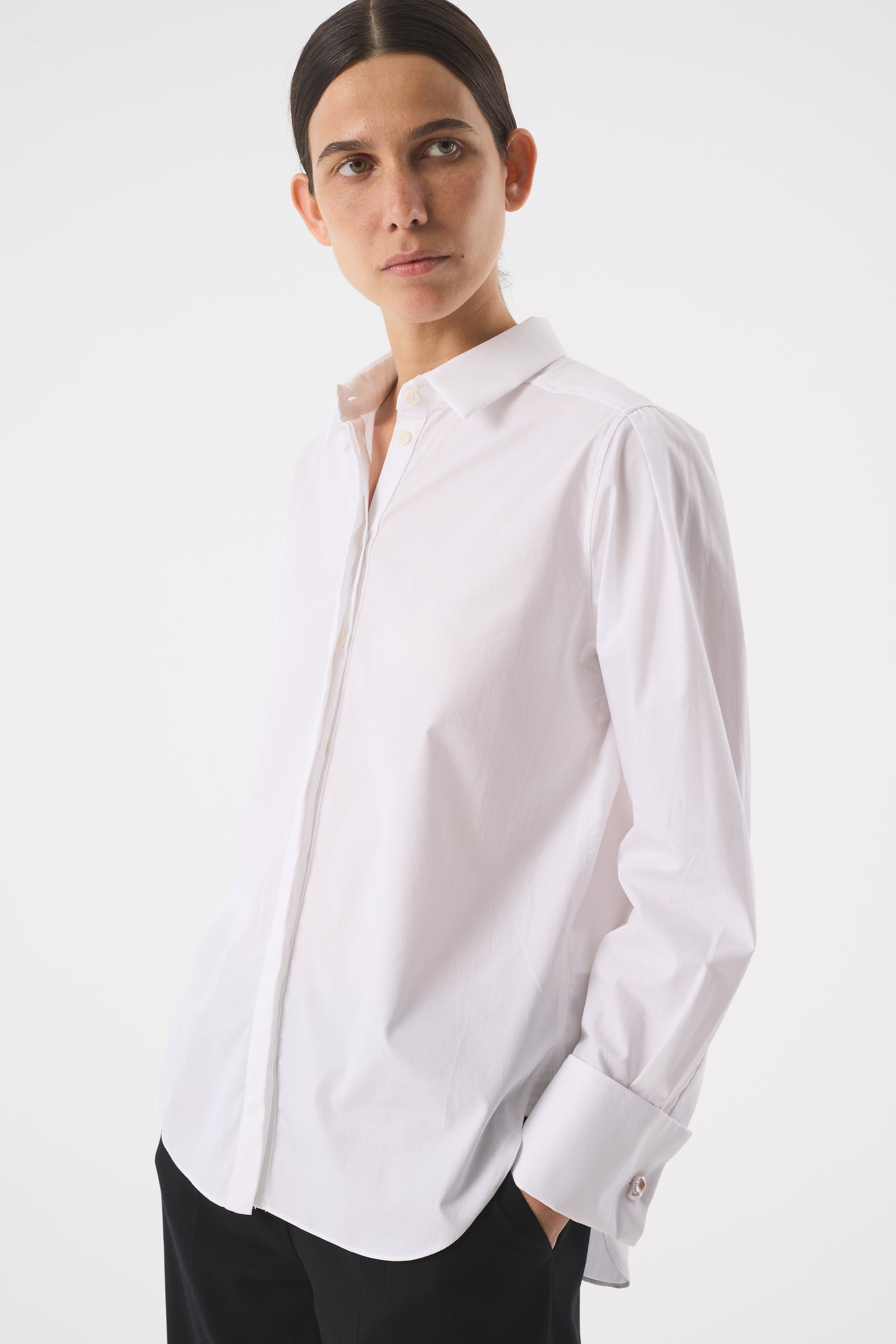 MONICA PEARL CUFFLINK SET SHIRT